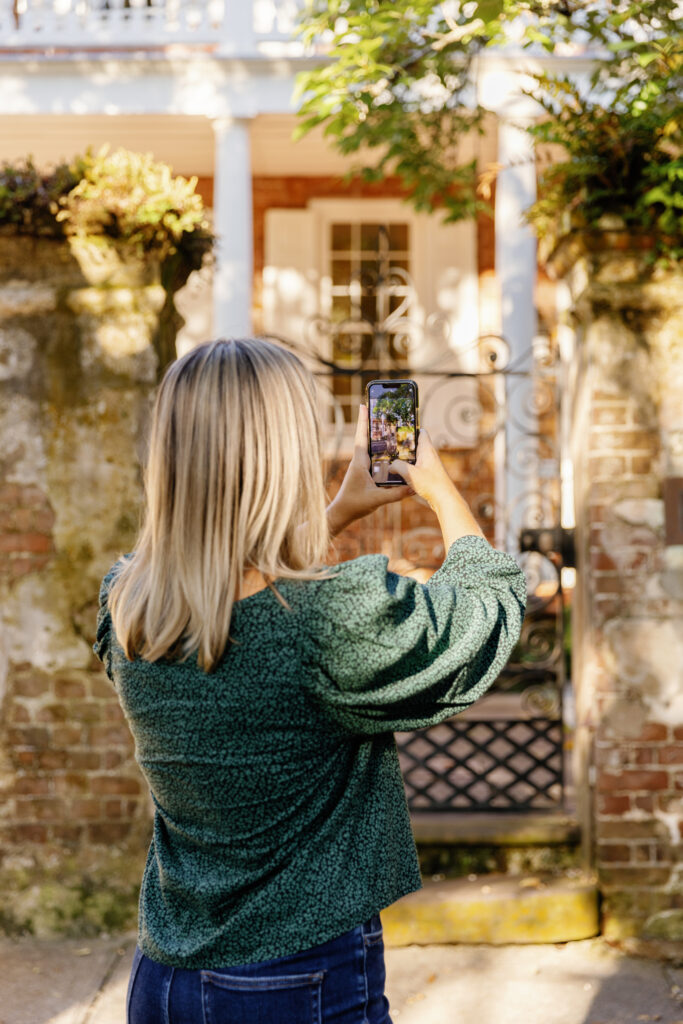 Waverly Byrd in the midle of a Virtual Tour for an out of town client buying a home in Historic Downtown Charleston.