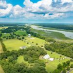 Anchorage Plantation from the air. Overlooking homes and Bohicket Creek