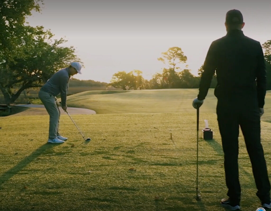 Retirees on the golf course in the early morning