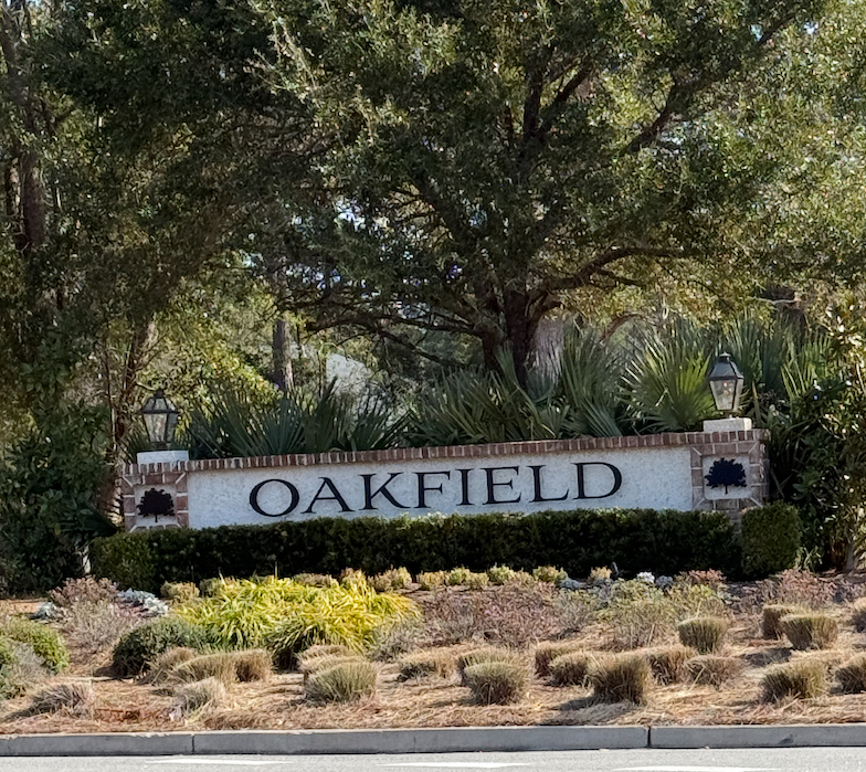 The Sign at the Entrance to Oakfield on Johns Island