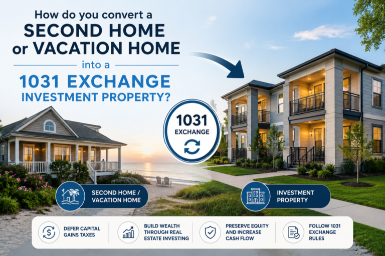 How do you convert a second home or vacation home into a 1031 exchange investment property?