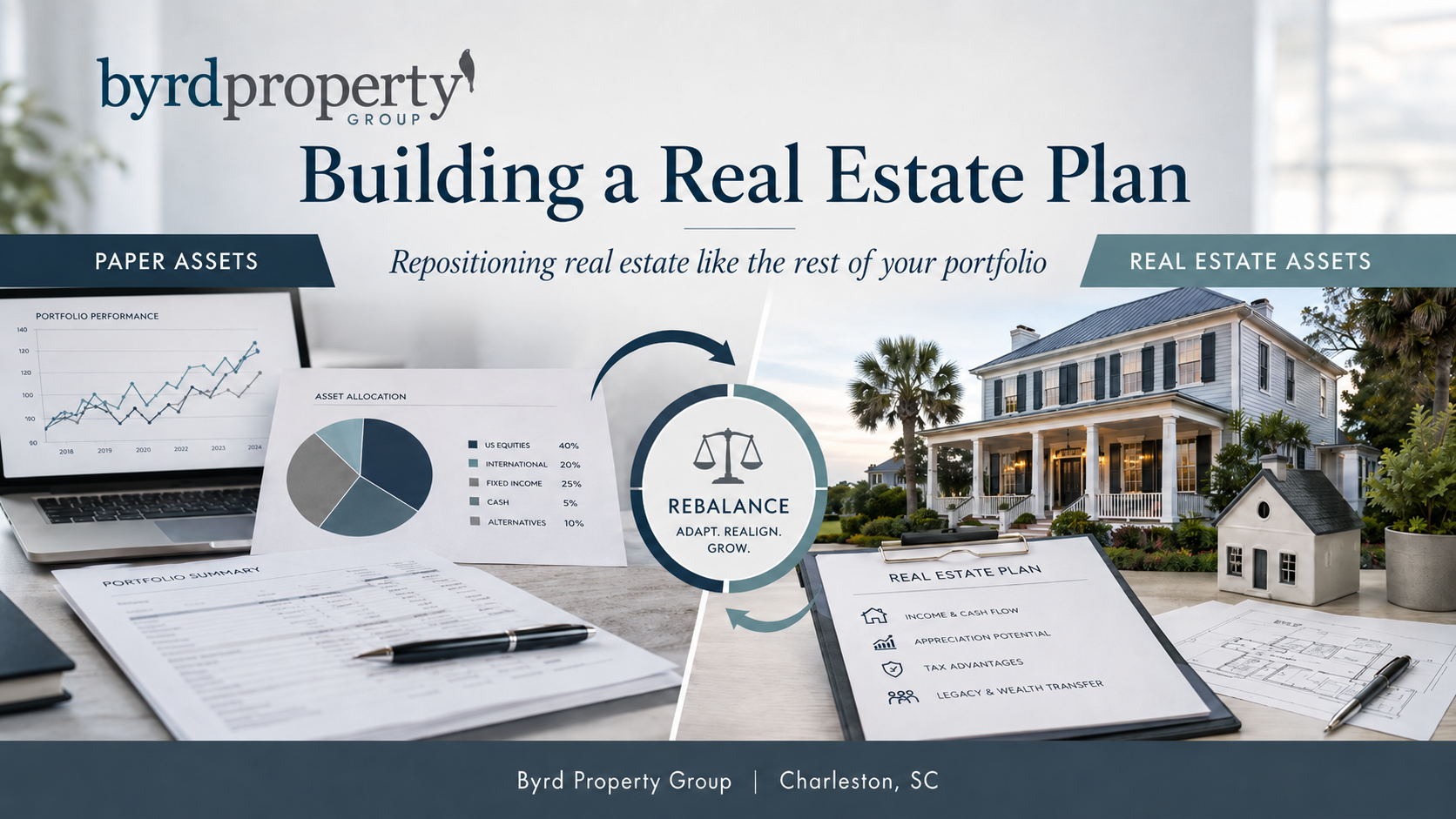 Asset Performance Test for a Charleston investment property reviewing value, income, equity, taxes, risk, and estate planning.